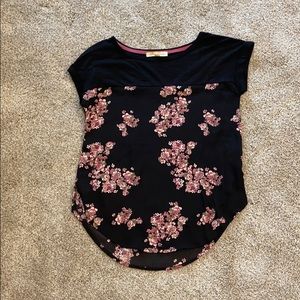 Rewind Short-Sleeve Flower Top
